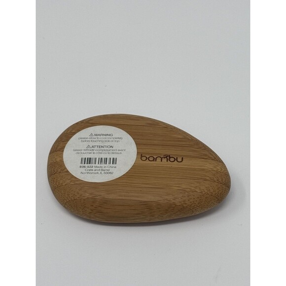 Crate & Barrel Wooden Tea light Candle Holders Set of (2) Bambu 3.5”x2.5” - Picture 6 of 8